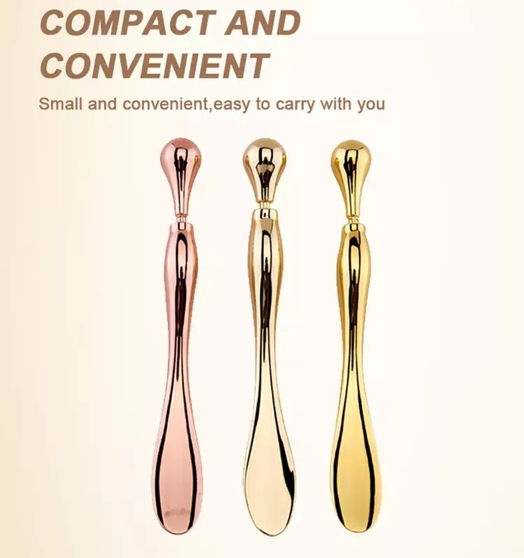 Eye Cream Stick Roller For Face Metal Spatula Puff Applicator Eye Cream