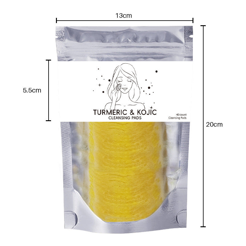 Turmeric Exfoliating Cleansing Pads Compressed Facial Sponges Skin Care Tools For