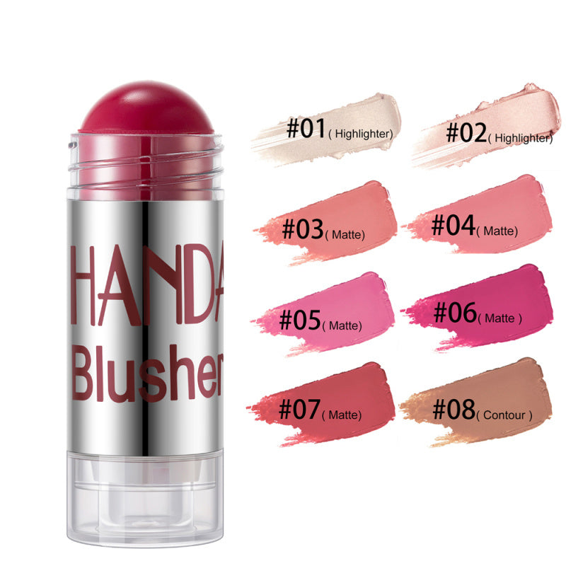 Cheek Blusher Shimmer Blush Stick Face Makeup Highlighter