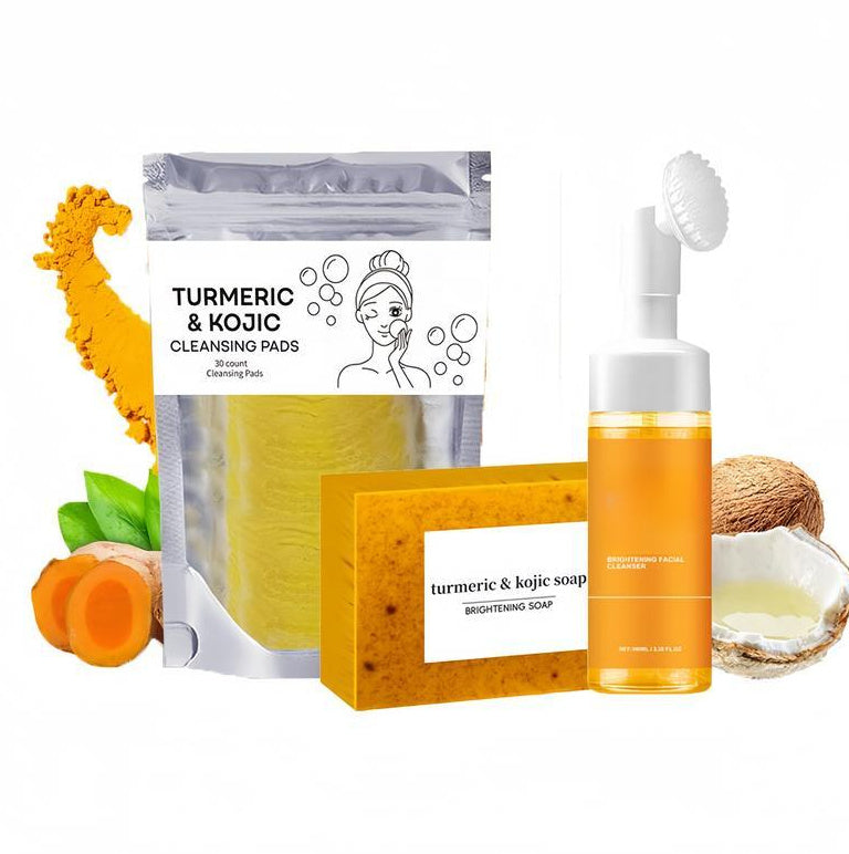 Turmeric Exfoliating Cleansing Pads Compressed Facial Sponges Skin Care Tools For